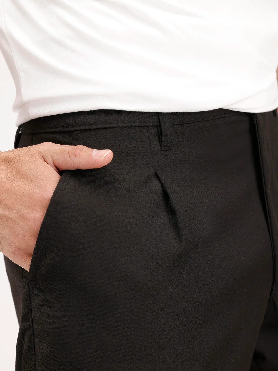 Men's Casual Loose Fit Cargo Trousers | Black - Image 5