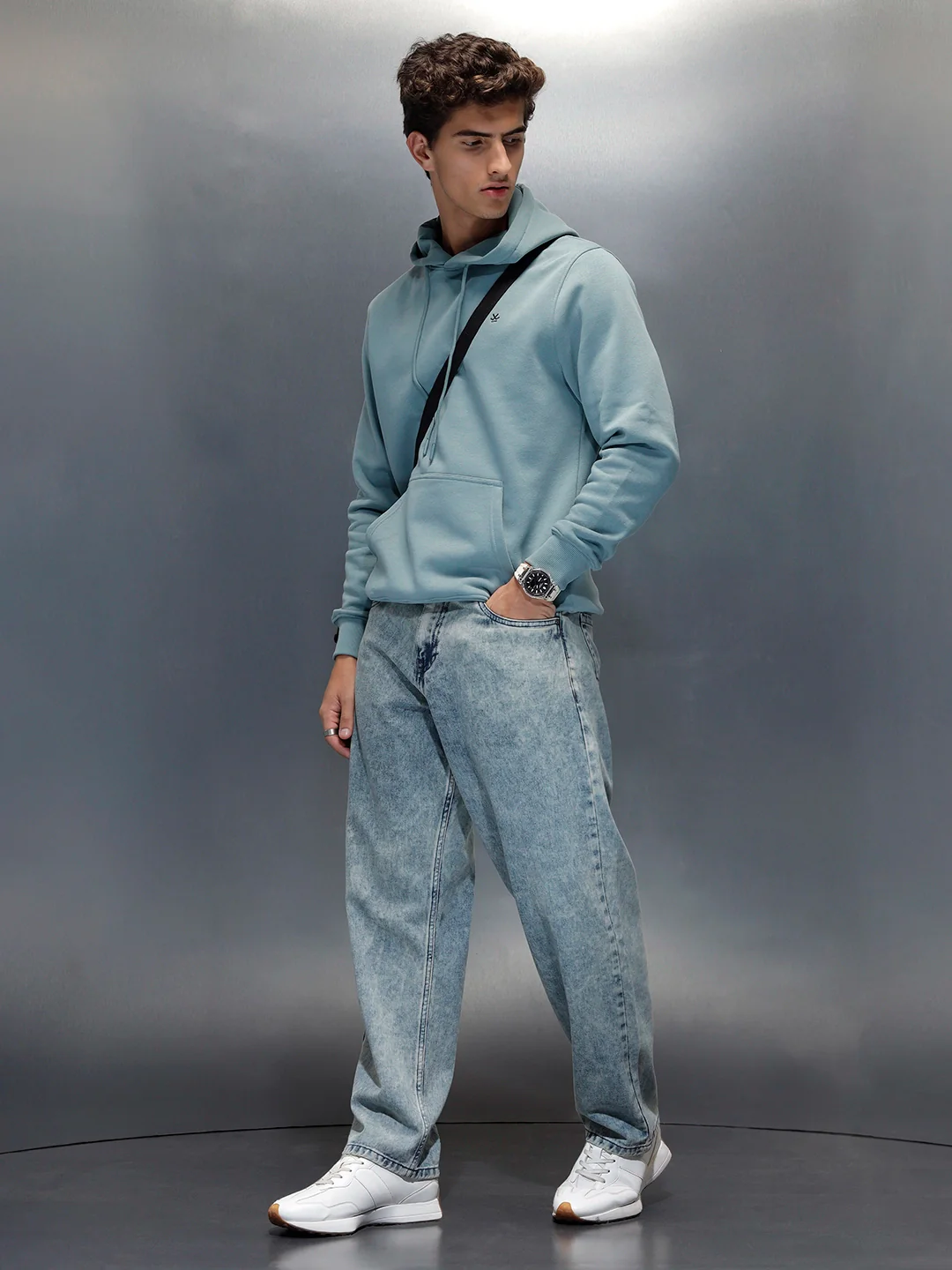 Men's casual loose fit jeans | Blue - Image 2