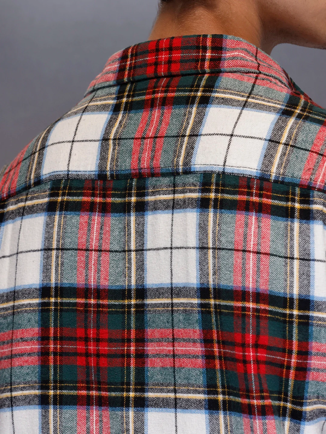 Men's Casual Oversized Checkered Shirt  |  Red - Image 5