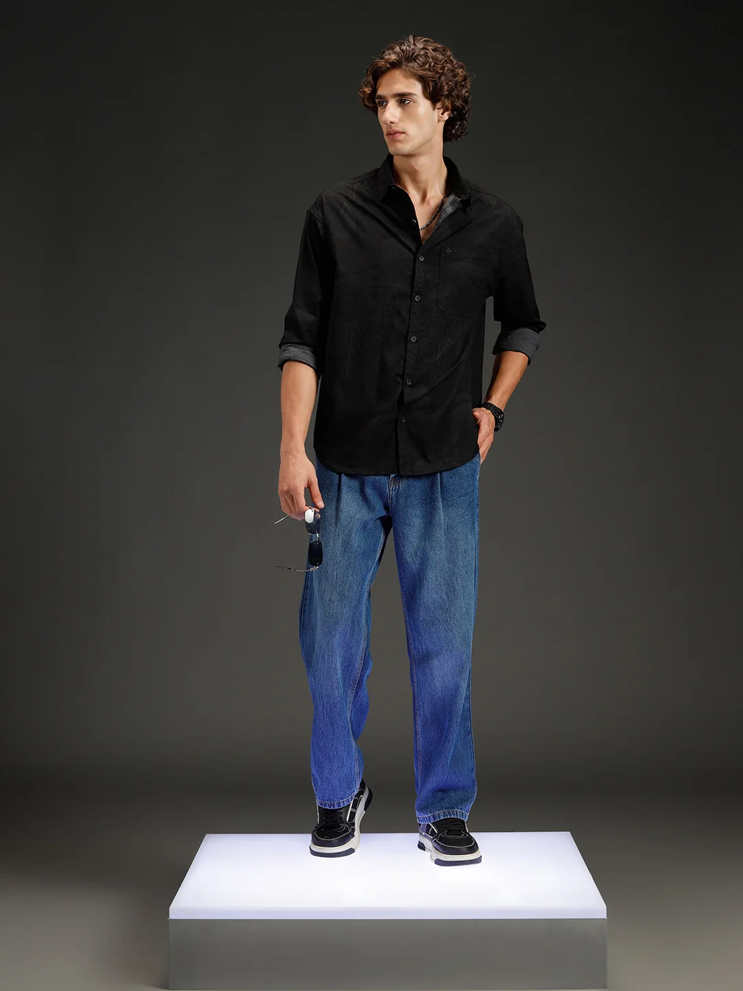 Men's casual oversized fit shirt | Grey - Image 2