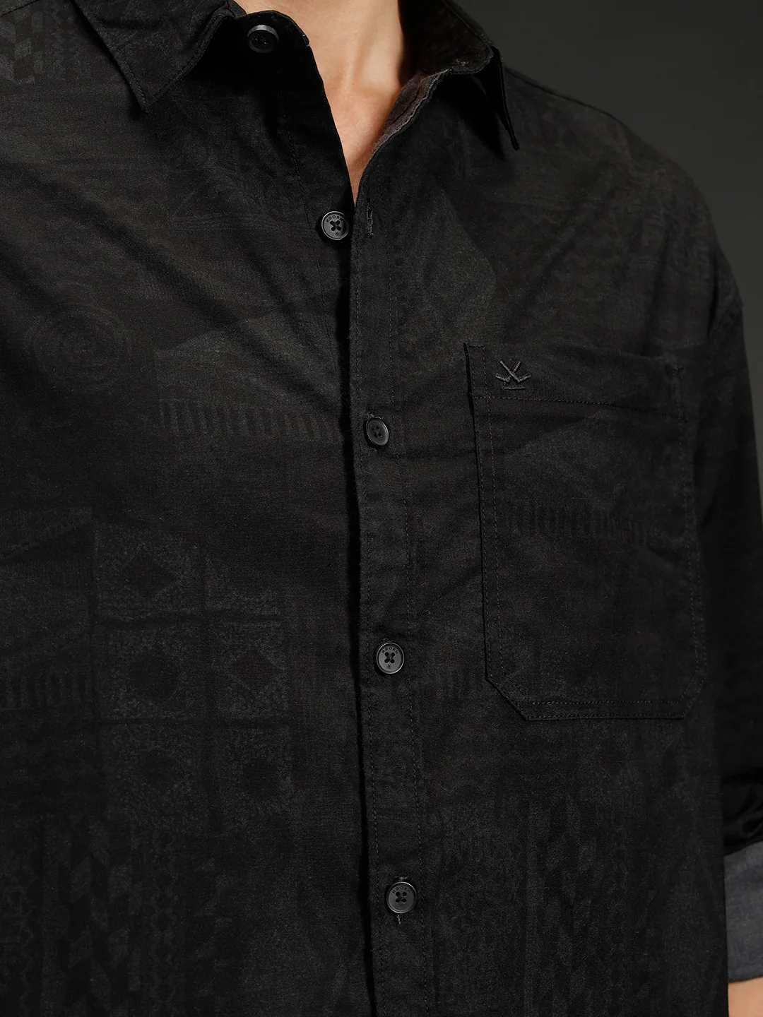 Men's casual oversized fit shirt | Grey - Image 5