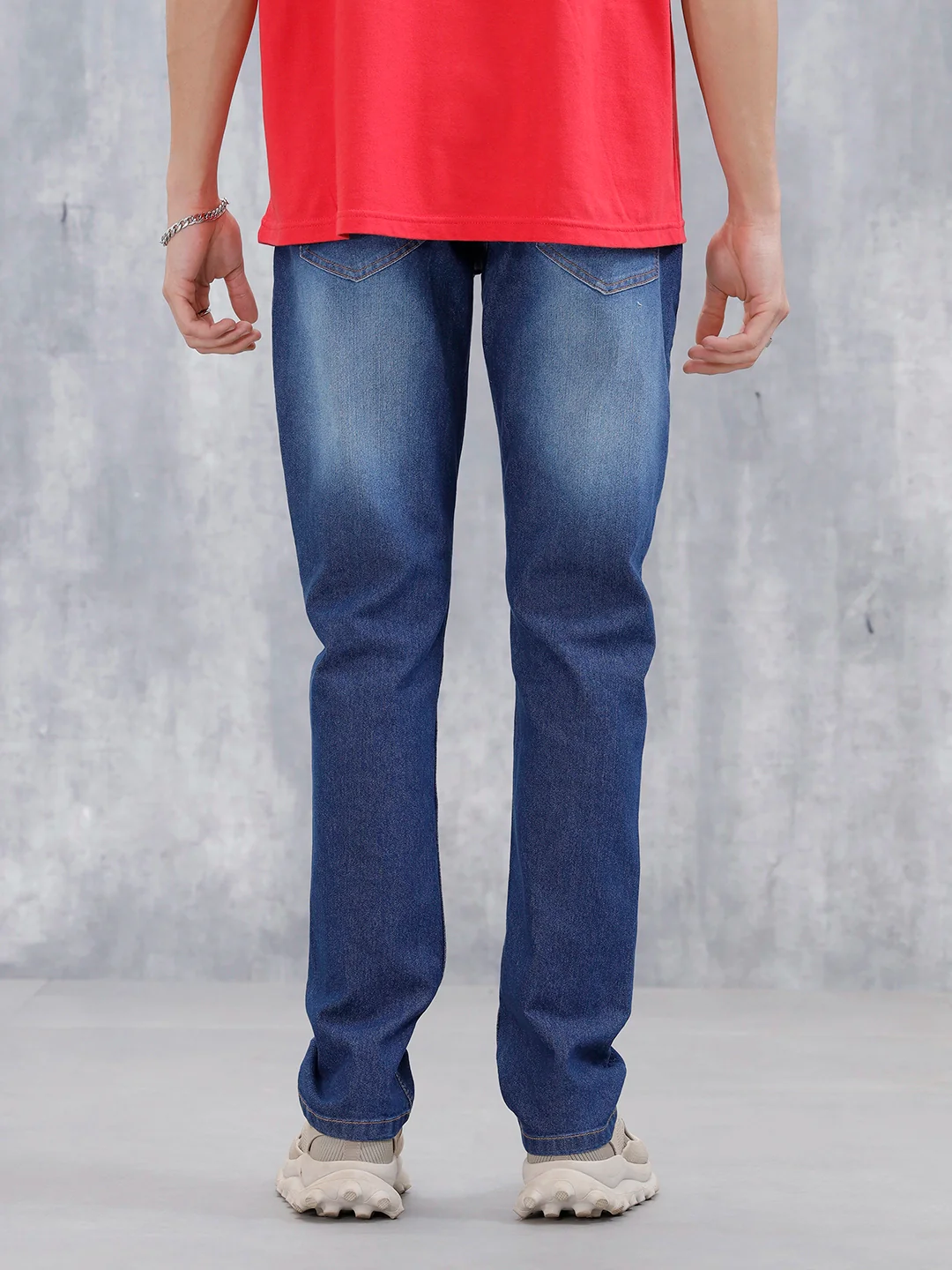 Men's Casual Regualar Fit Jeans | Dark Blue - Image 3