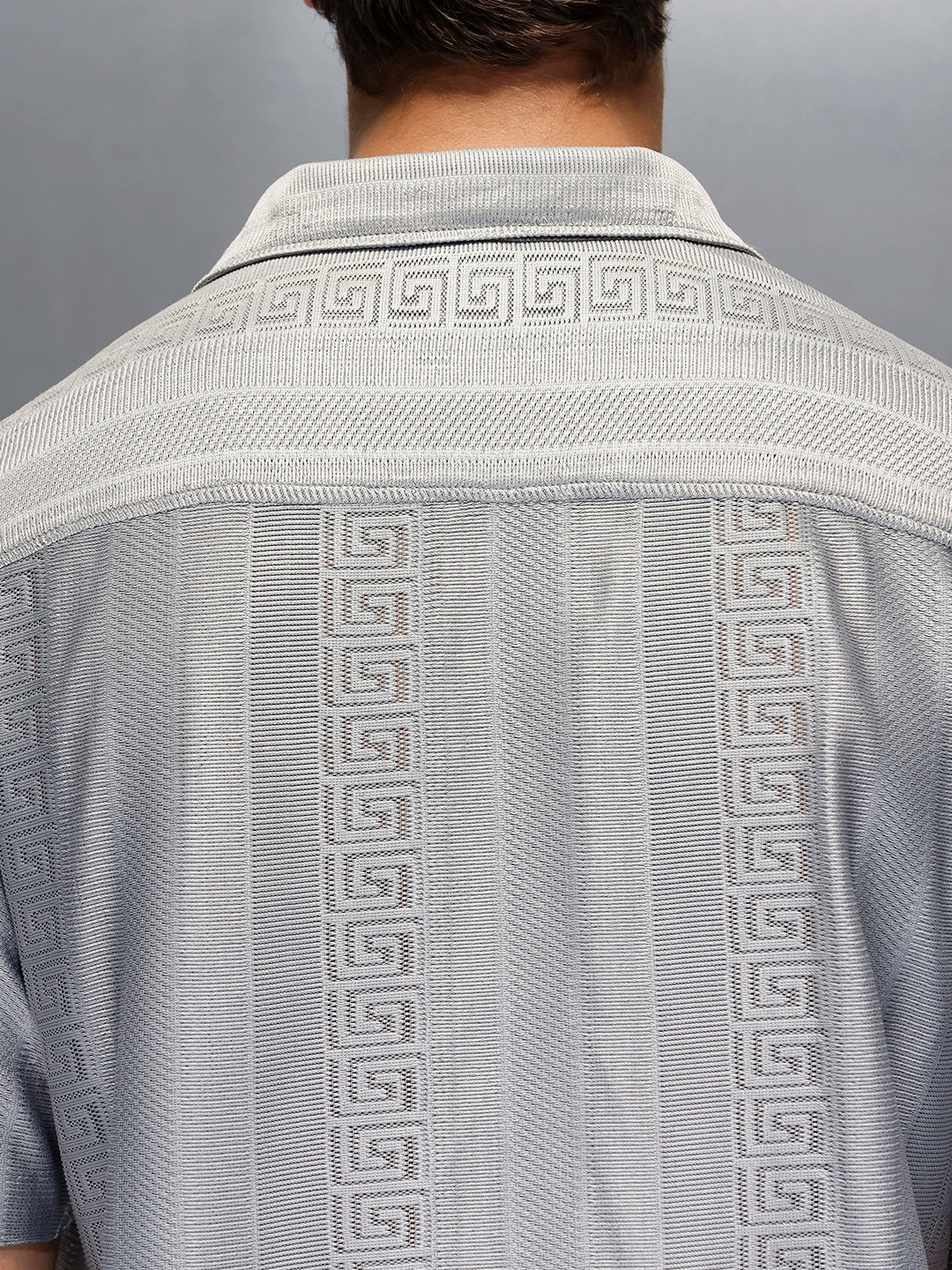 Men's Casual Regular Fit Half Sleeve Shirt  |  Grey - Image 5