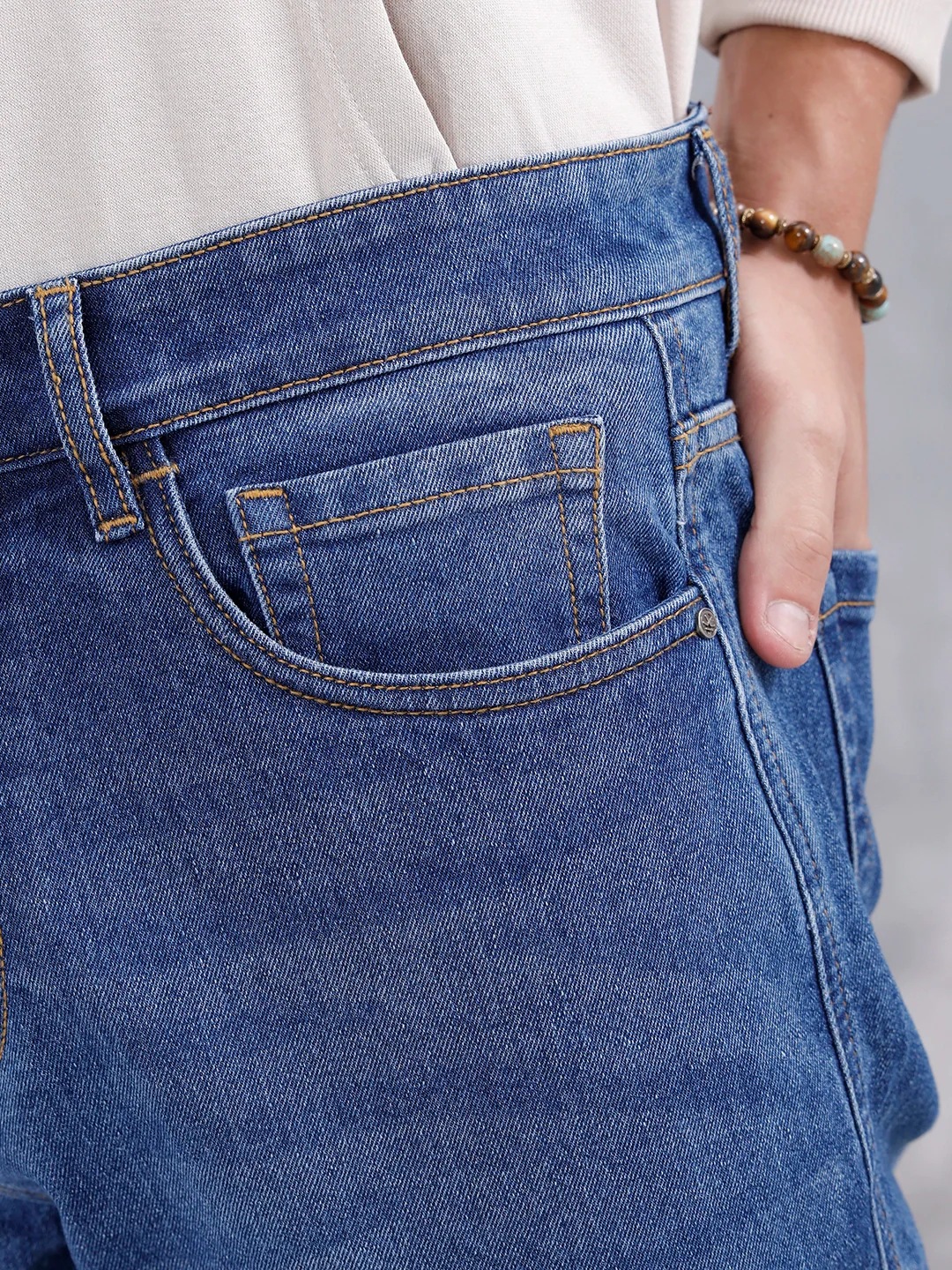 Men's Casual Relaxed Fit Cargo Jeans | Super Stone - Image 5