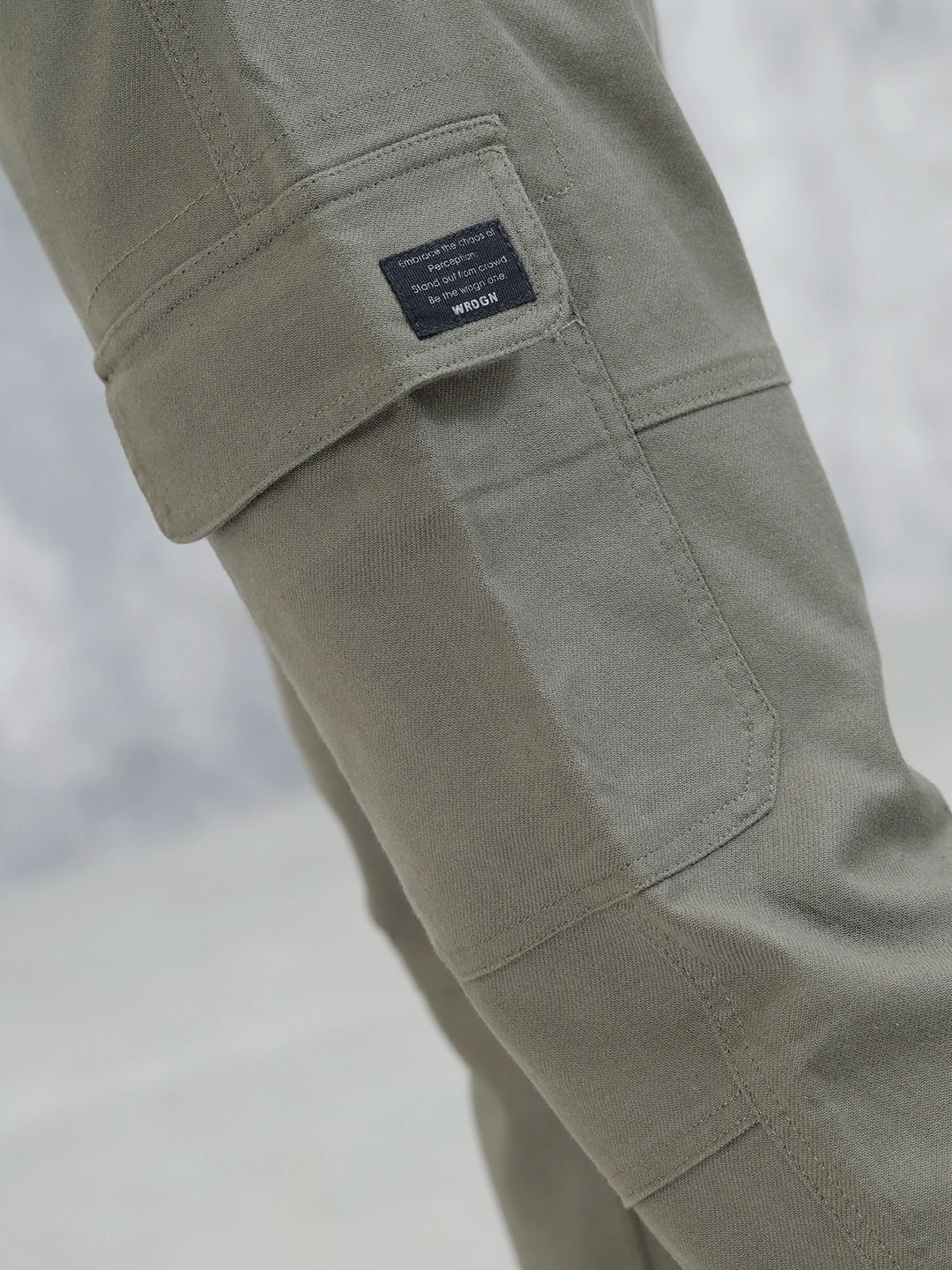 Men's Casual Relaxed Fit Cargo Trousers | Green - Image 5