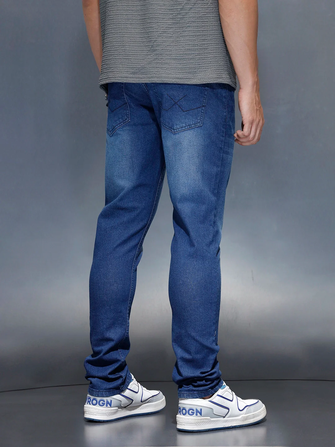 Men's Casual Relaxed Fit Jeans | Blue - Image 3