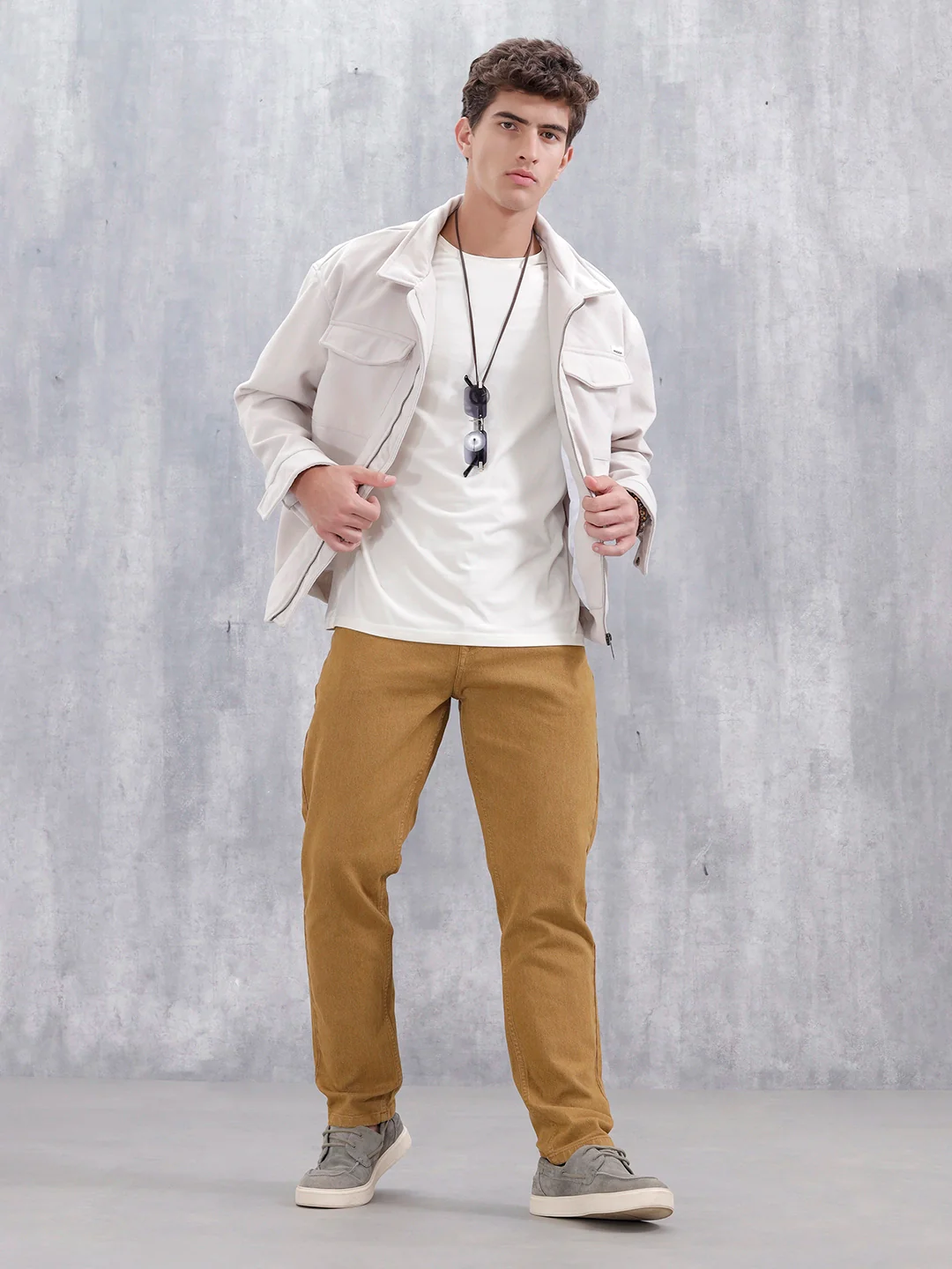 Men'S Casual Relaxed Fit Jeans  | Khaki - Image 2