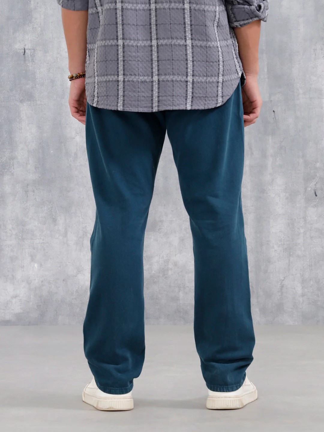 Men's Casual Relaxed Fit Jeans | Teal - Image 3