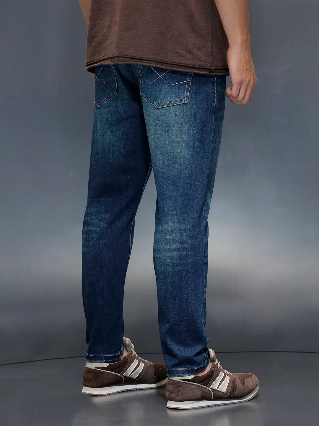 Men's Casual Skinny Crop Fit Jeans | Blue - Image 3