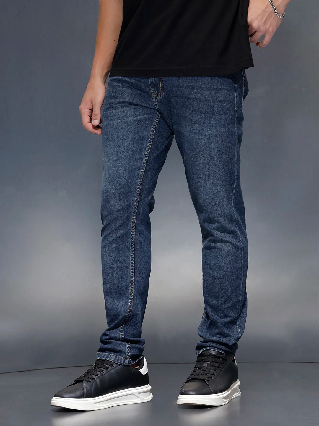Men's Casual Slim Fit Denim Jeans  | Blue - Image 4
