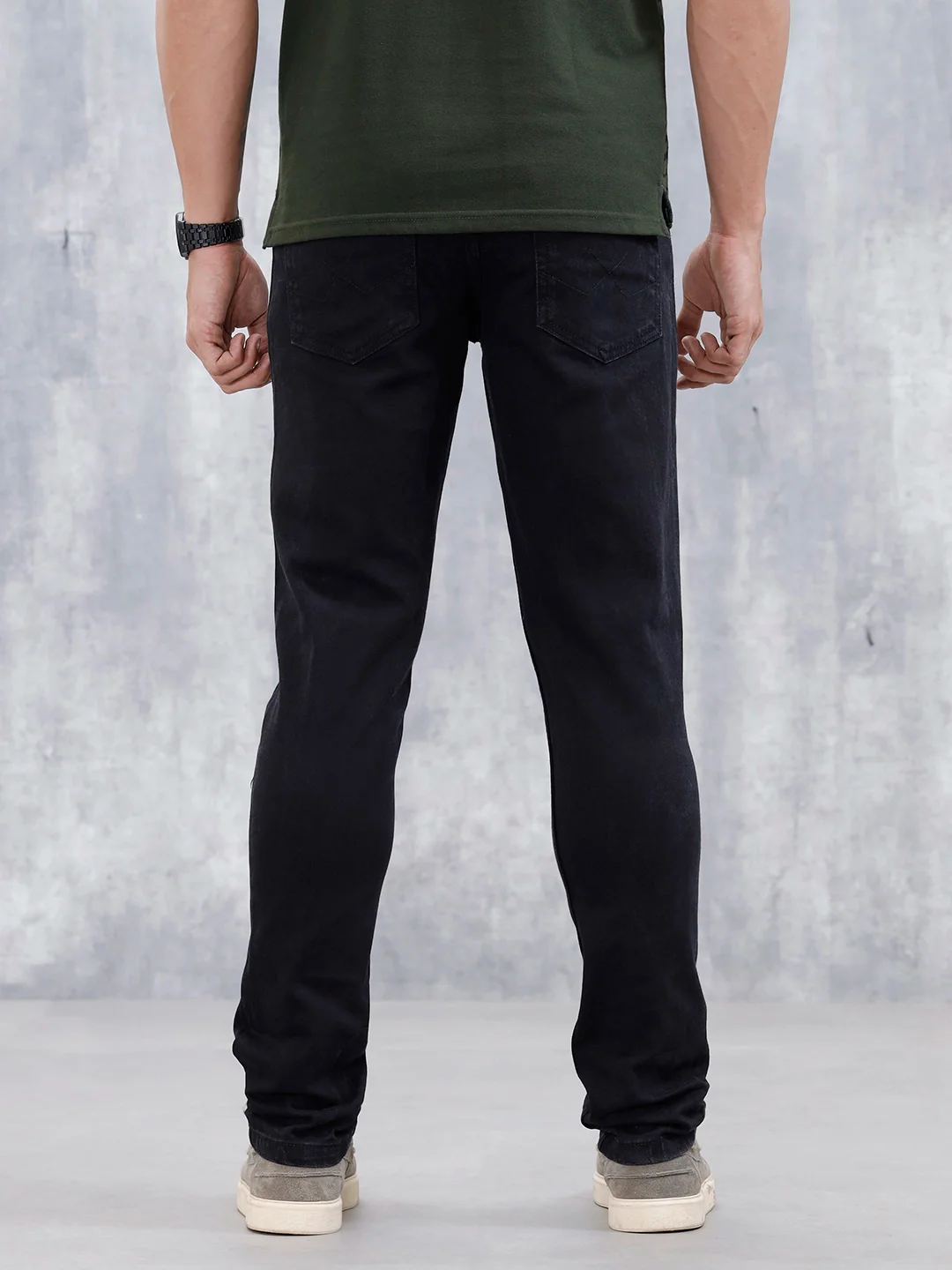 Men's Casual Slim Fit Jeans | Black - Image 3