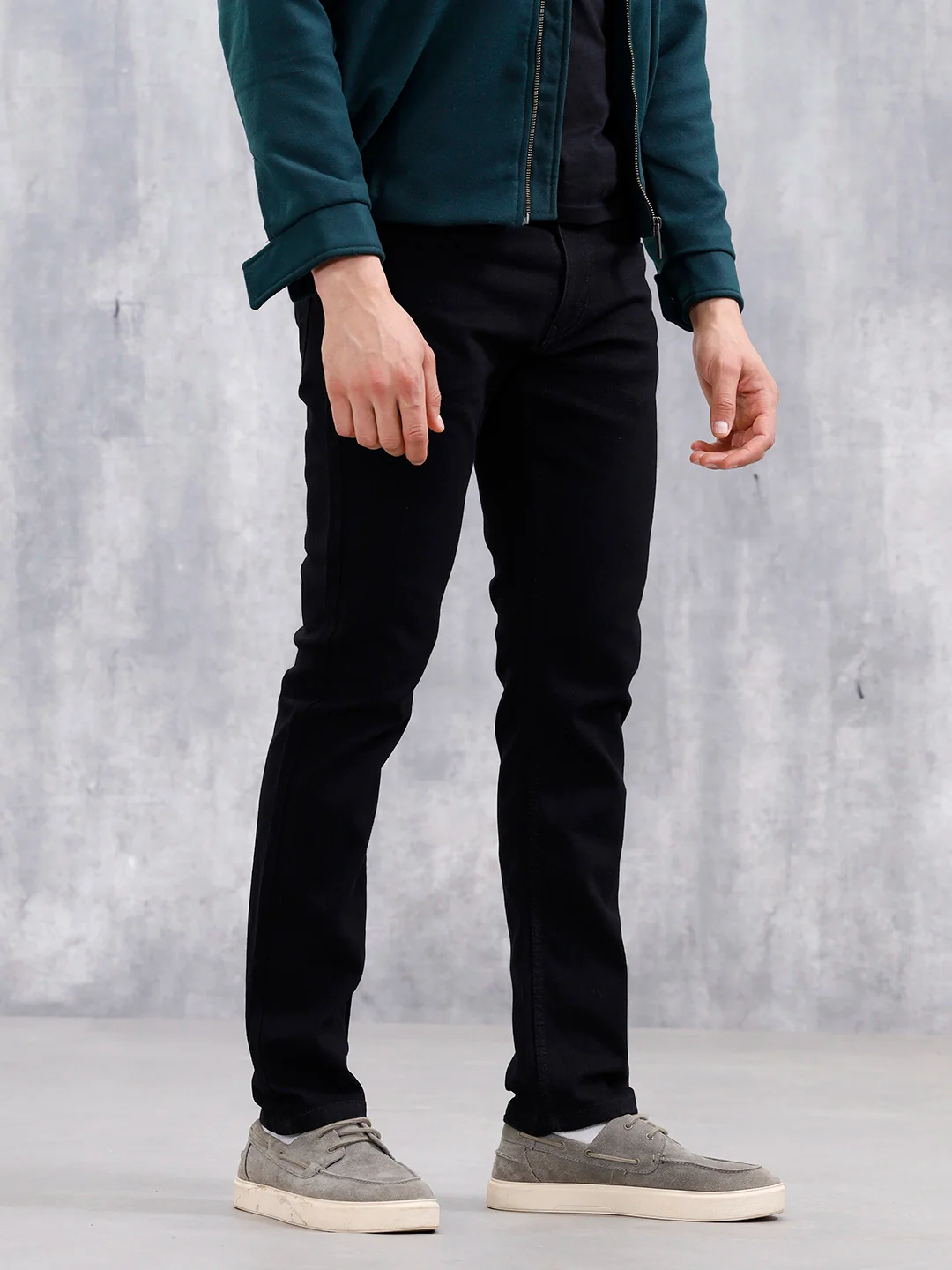 Men's Casual Slim Fit Jeans | Black - Image 4