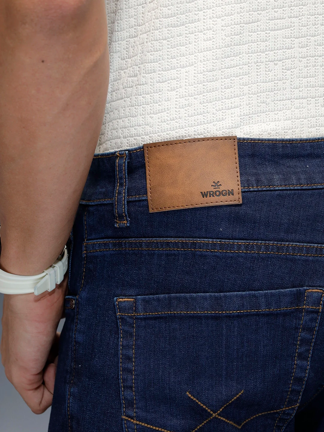 Men's Casual Slim Fit Jeans | Blue - Image 5