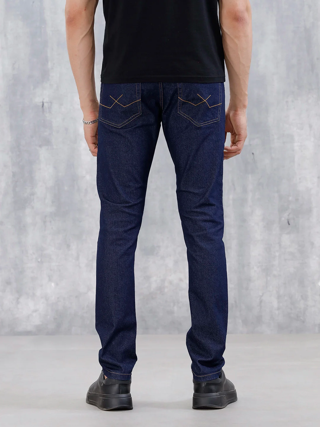 Men's Casual Slim Fit Jeans | Dark Stone - Image 3