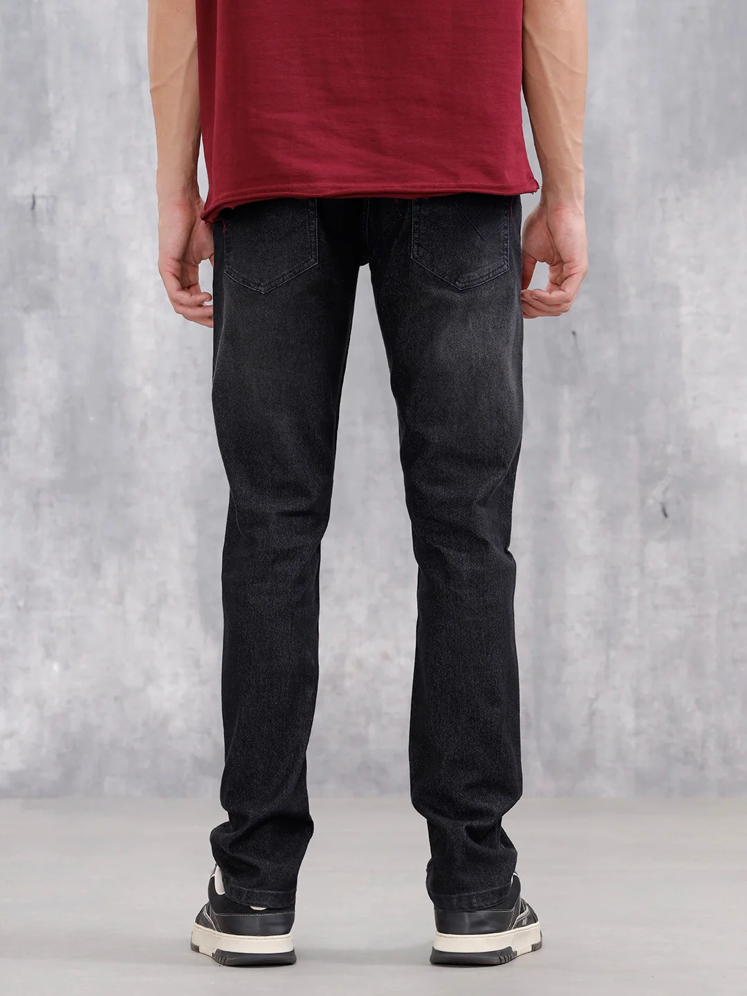 Men's Casual Slim Fit Jeans | Dark Stone - Image 3