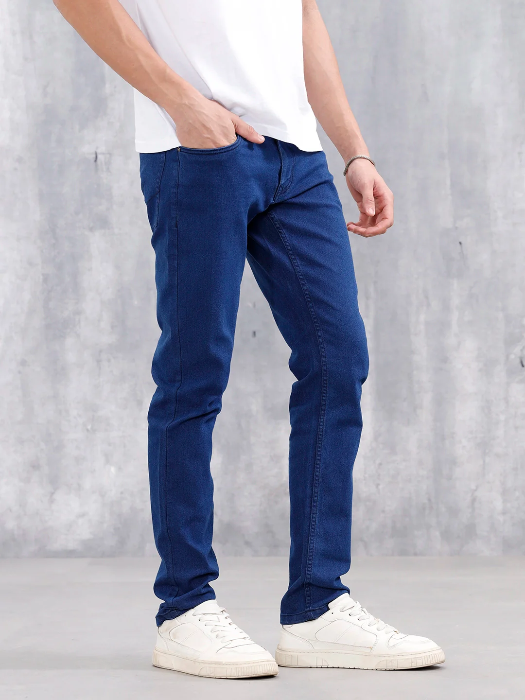 Men's Casual Slim Fit Jeans | Dark Stone - Image 4