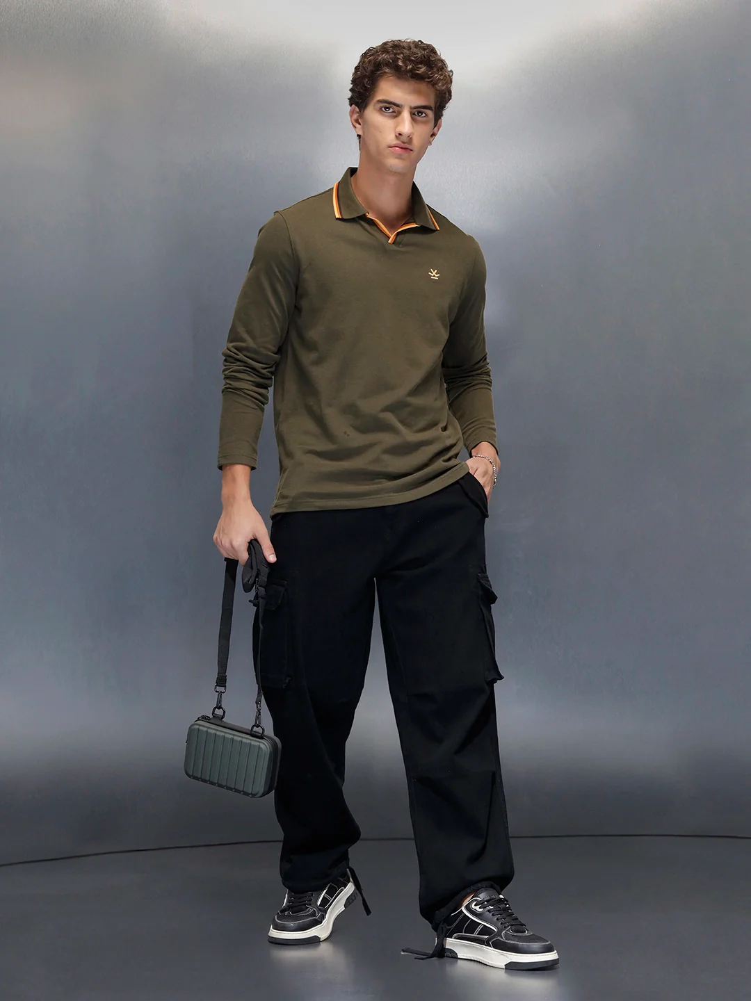 Men's Casual Slim fit Polo T-Shirt  | Olive - Image 4