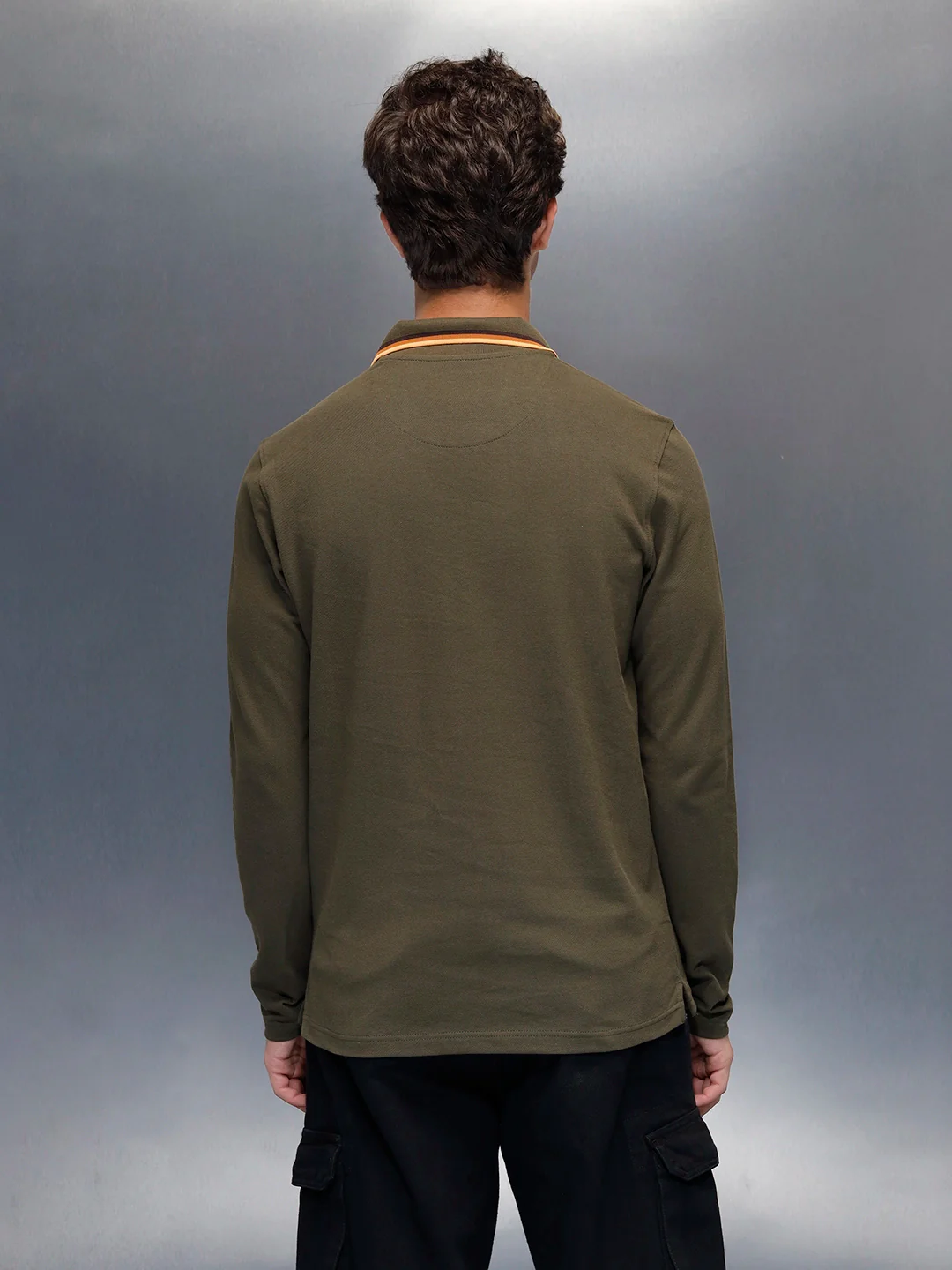 Men's Casual Slim fit Polo T-Shirt  | Olive - Image 5