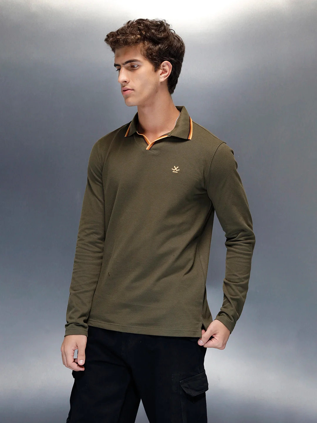 Men's Casual Slim fit Polo T-Shirt  | Olive - Image 6