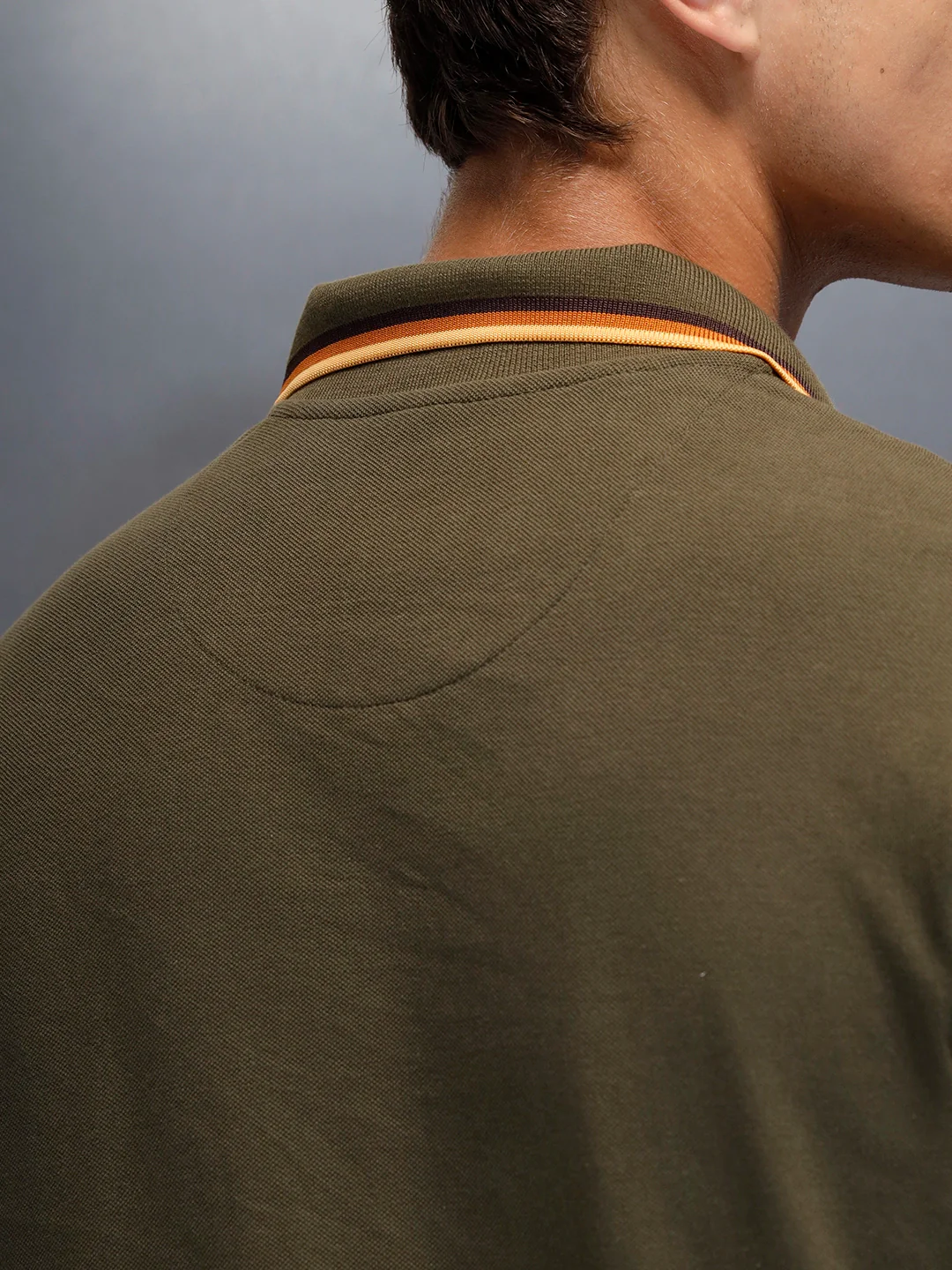 Men's Casual Slim fit Polo T-Shirt  | Olive - Image 7