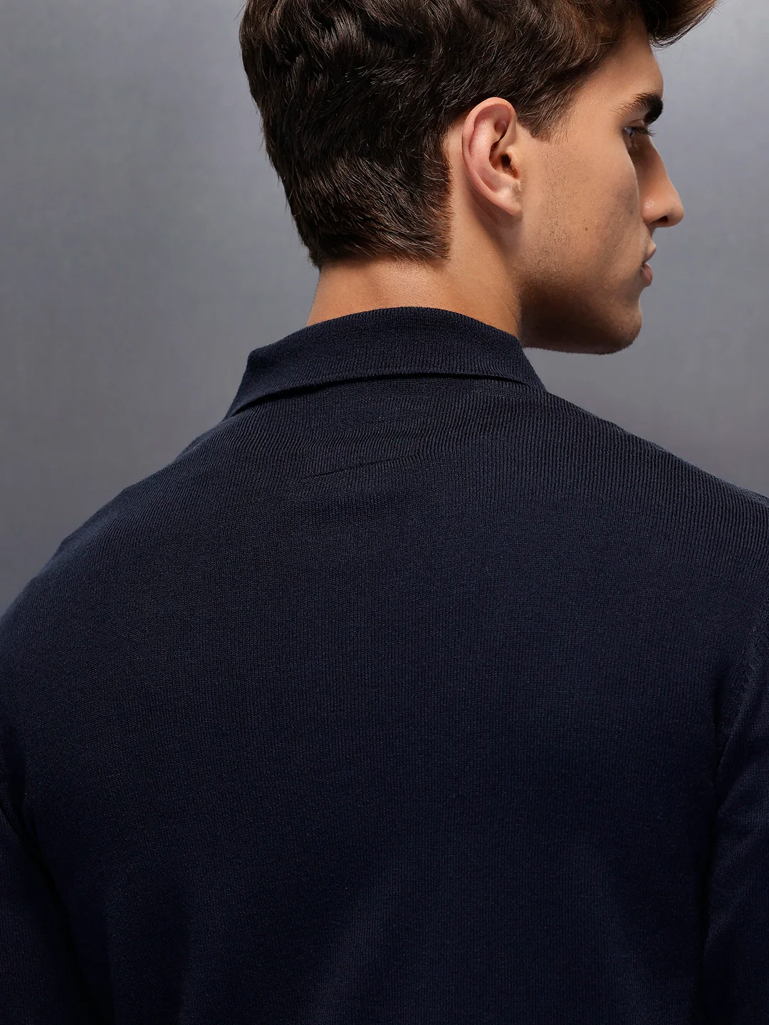 Men's Casual Slim Fit Sweater  | Navy Blue - Image 5