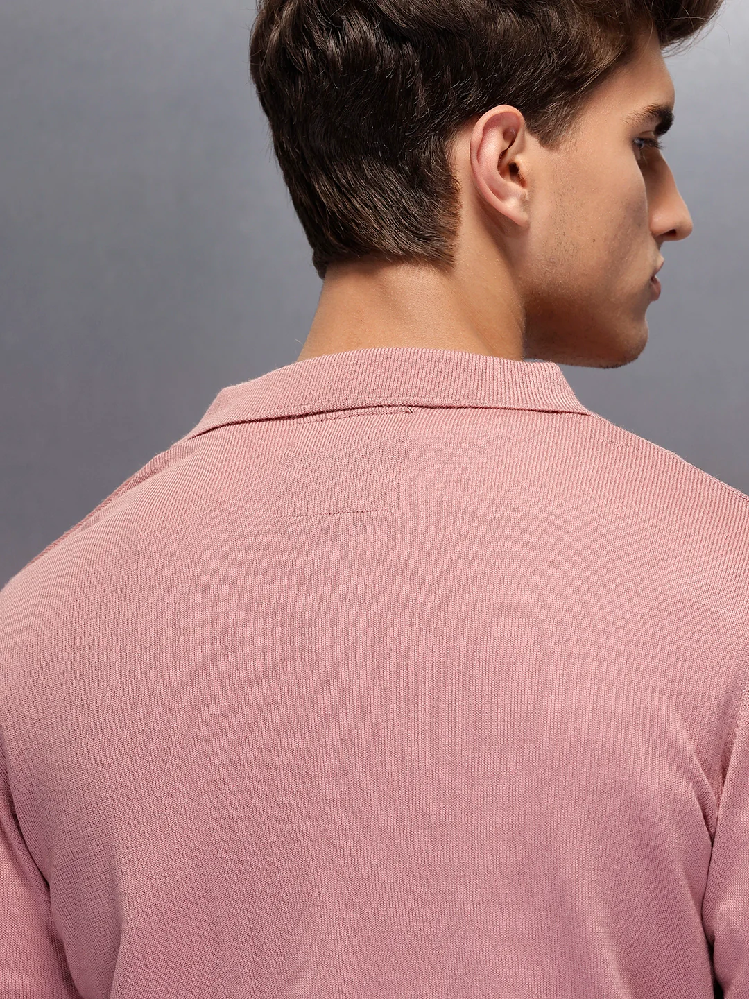 Men's Casual Slim Fit Sweater  | Pink - Image 5