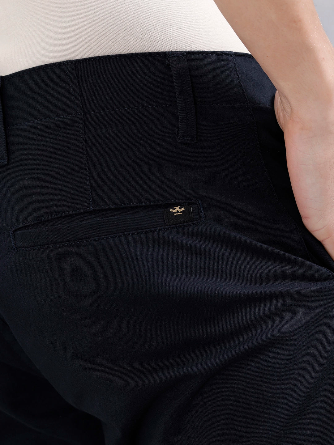 Men's Casual Slim Fit Trousers | Navy Blue - Image 5