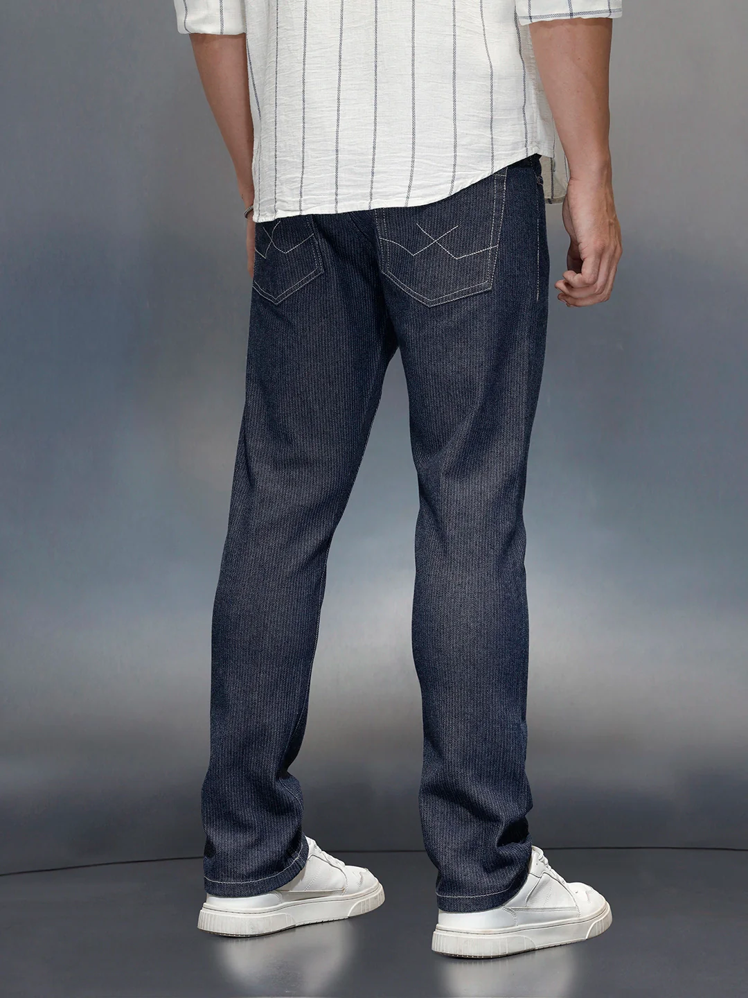 Men's Casual Straight Fit Jeans | Blue - Image 3