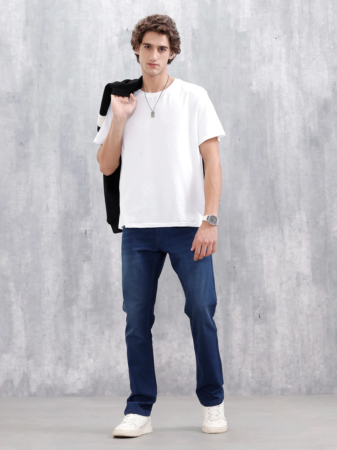 Men's Casual Straight Fit Jeans | Dark Stone - Image 2
