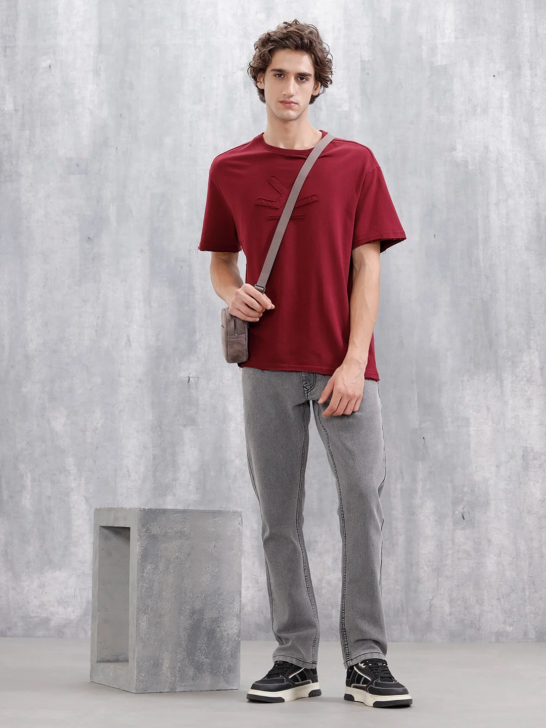 Men's Casual Straight Fit Jeans |  Grey - Image 2