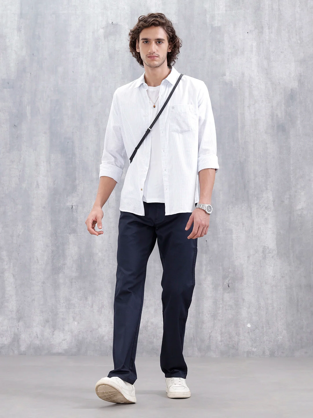 Men's Casual Straight Fit Jogger | Navy Blue - Image 3