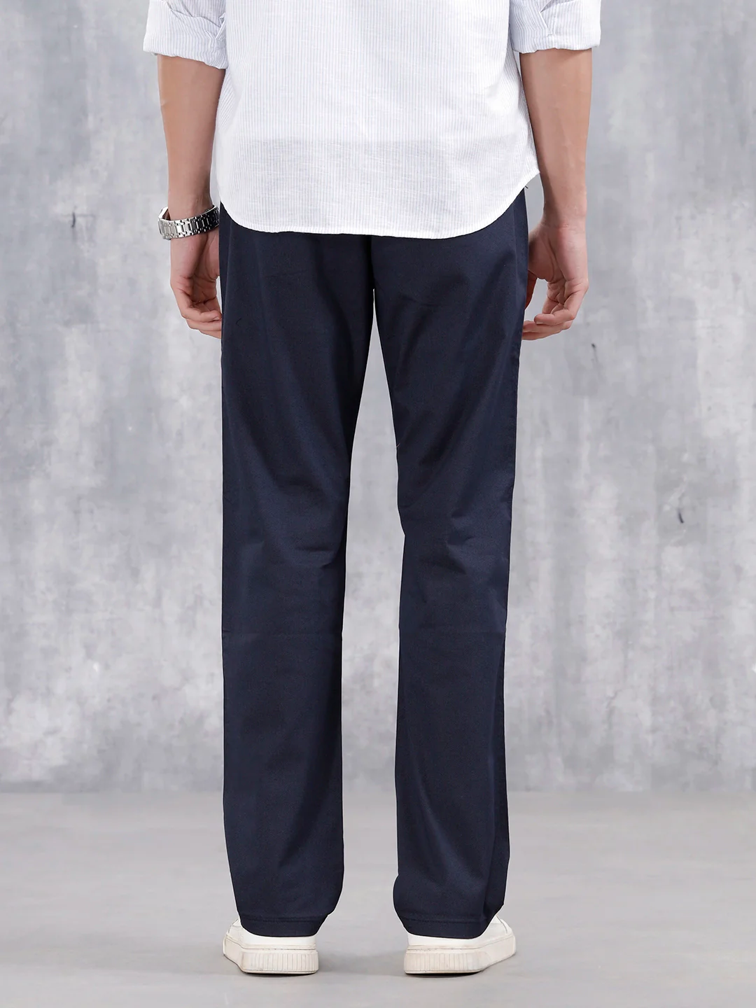 Men's Casual Straight Fit Jogger | Navy Blue - Image 4