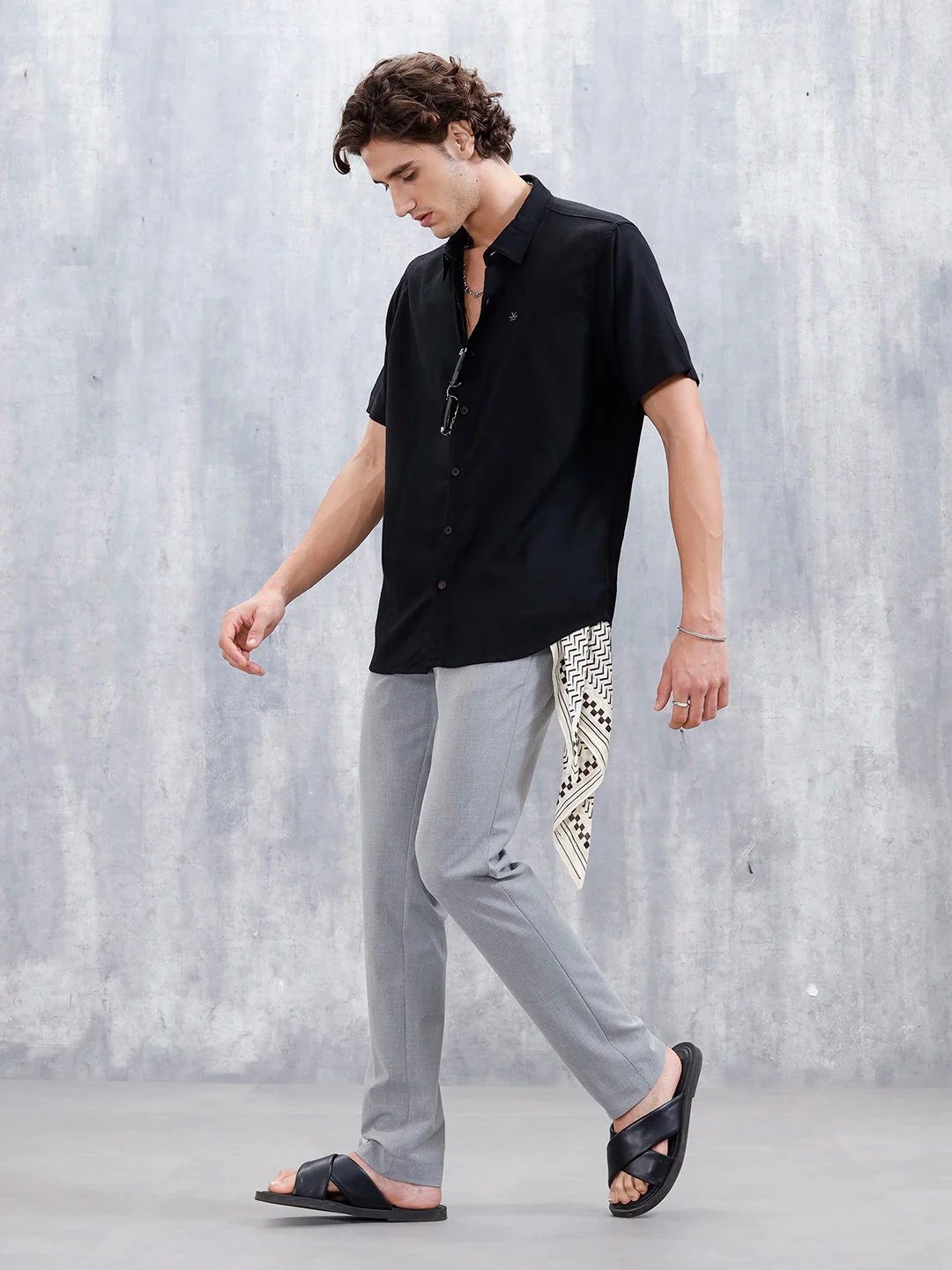 Men's Causla Slim Fit Trousers | Grey - Image 2