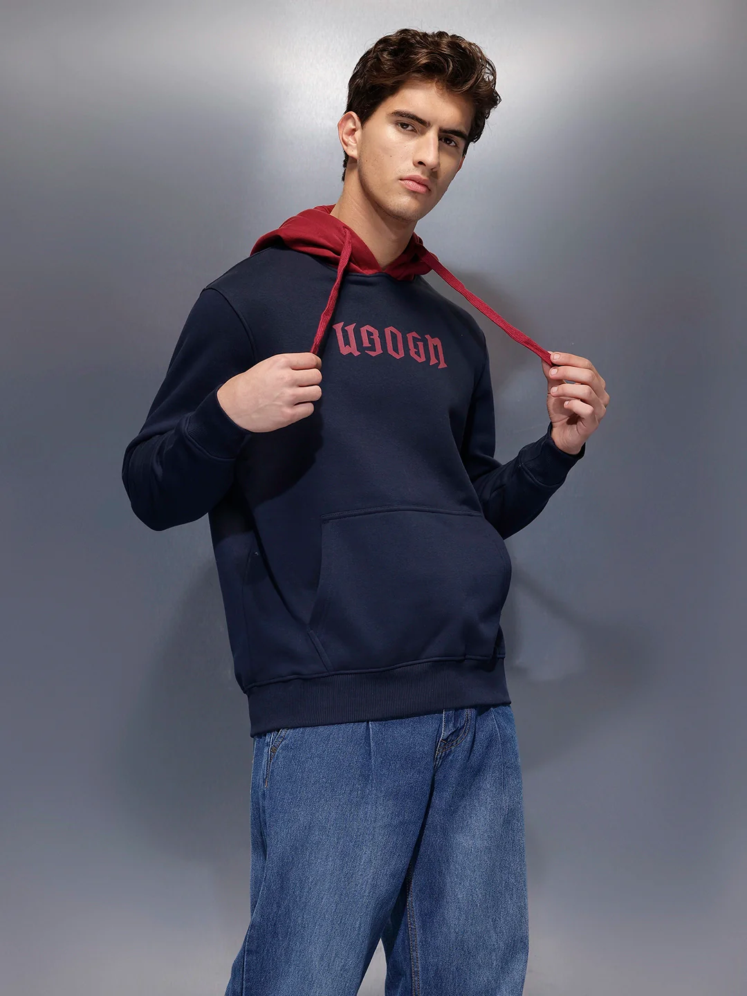Men's Comfort Fit Hoodie   |  Navy Blue - Image 4
