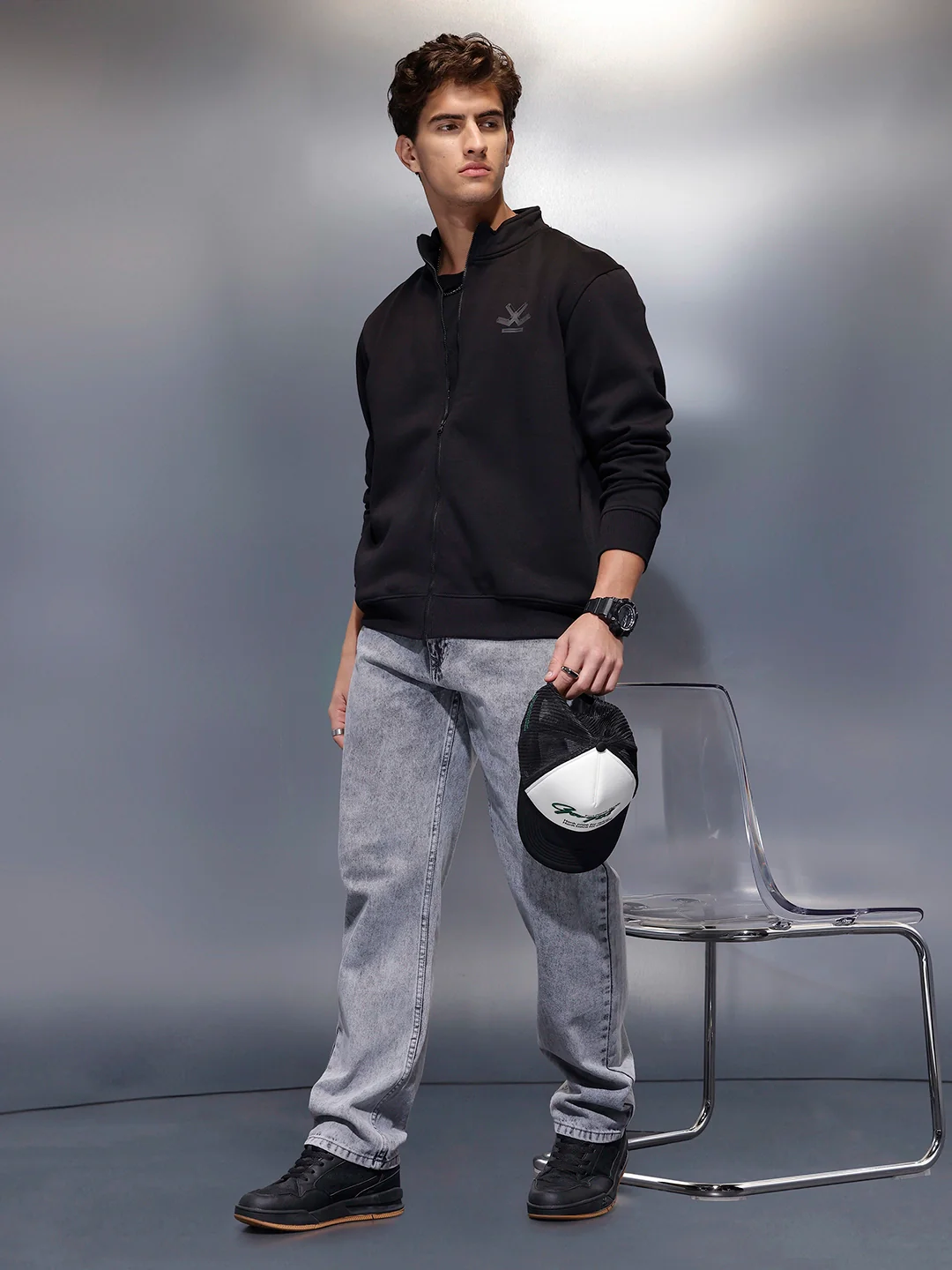 Men's Comfort Fit Sweatshirt   |  Black - Image 2
