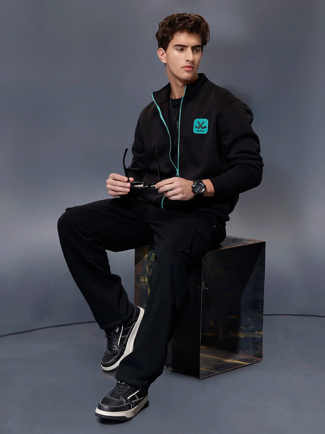 Men's Comfort Fit Sweatshirt   |  Black - Image 2