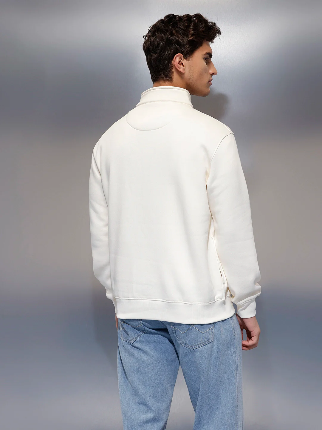 Men's Comfort Fit Sweatshirt   |  Off White - Image 3