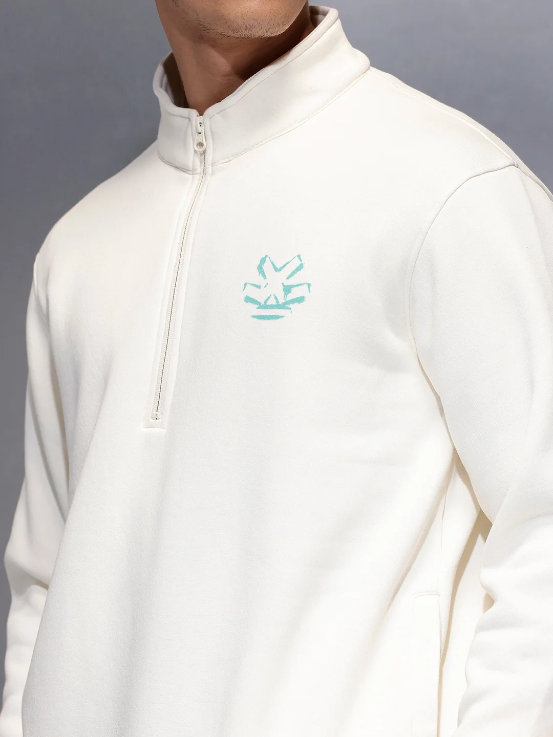 Men's Comfort Fit Sweatshirt   |  Off White - Image 5