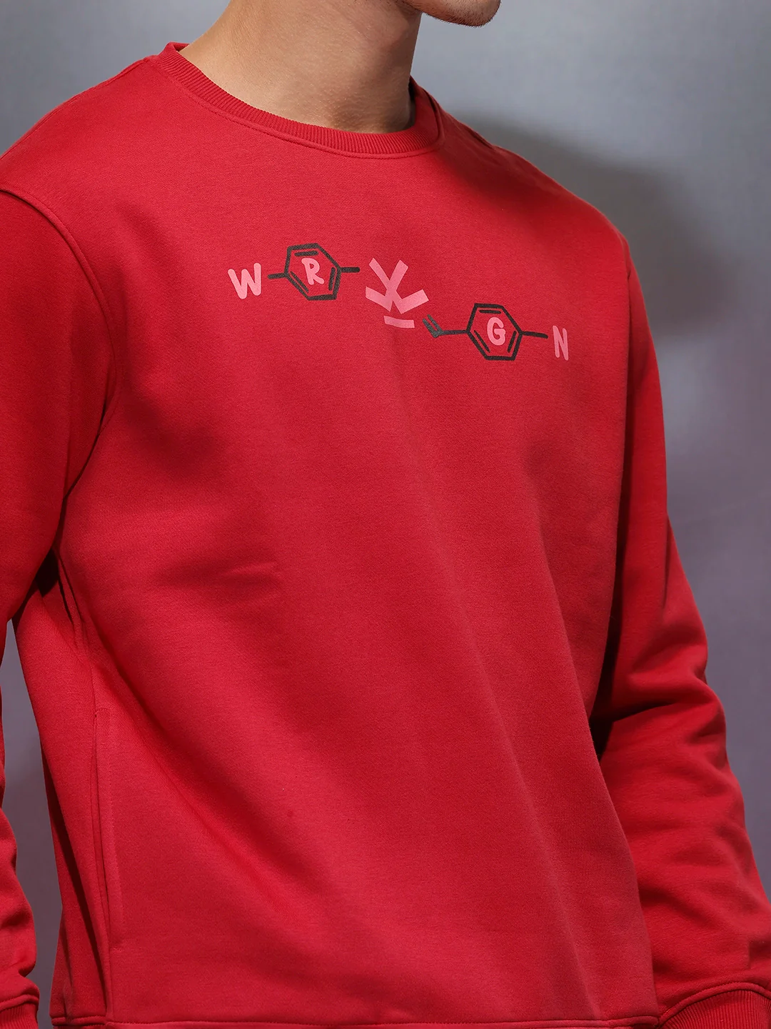 Men's Comfort Fit Sweatshirt   |  Red - Image 5