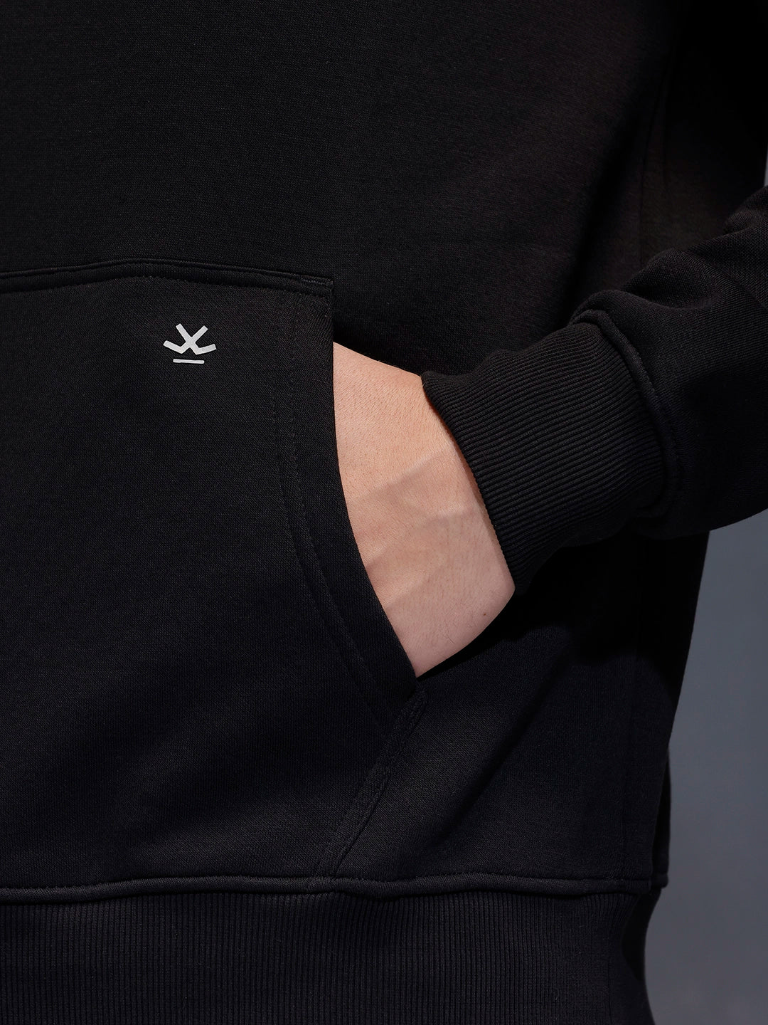 Men's Comfot Fit Graphic Print Hoodie  |  Black - Image 6