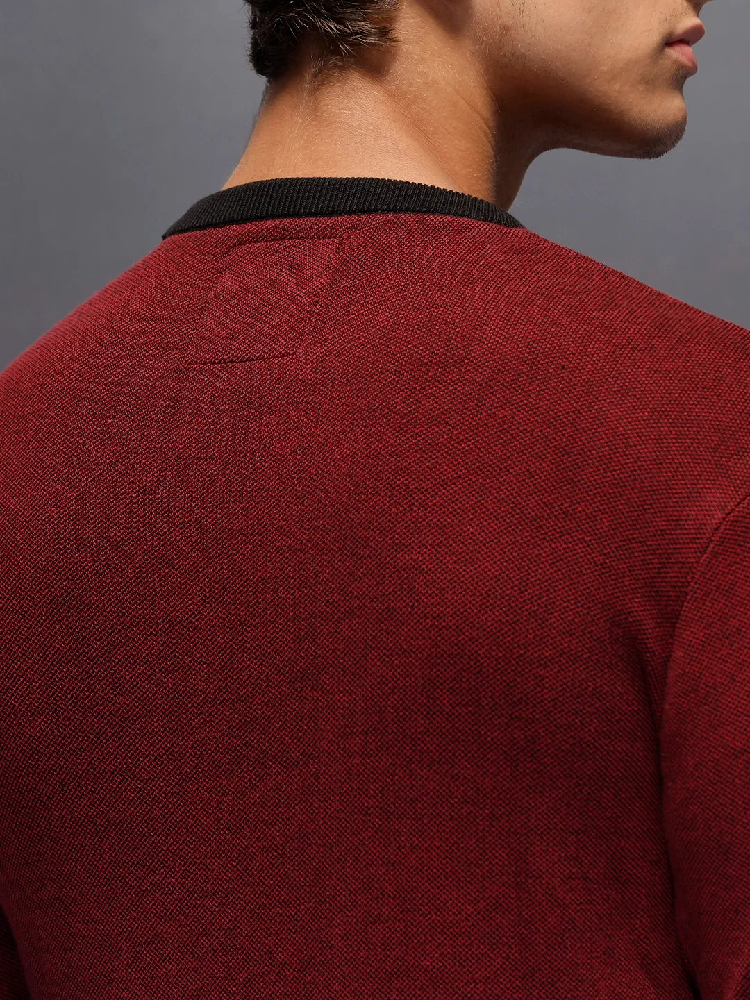 Men's Crewneck Pullover with Legacy Print  |  Maroon - Image 5