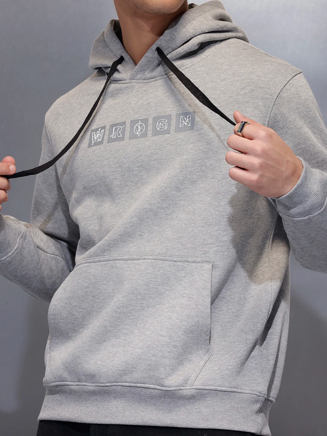 Men's Oversized Fit Hoodie   |  Grey - Image 5