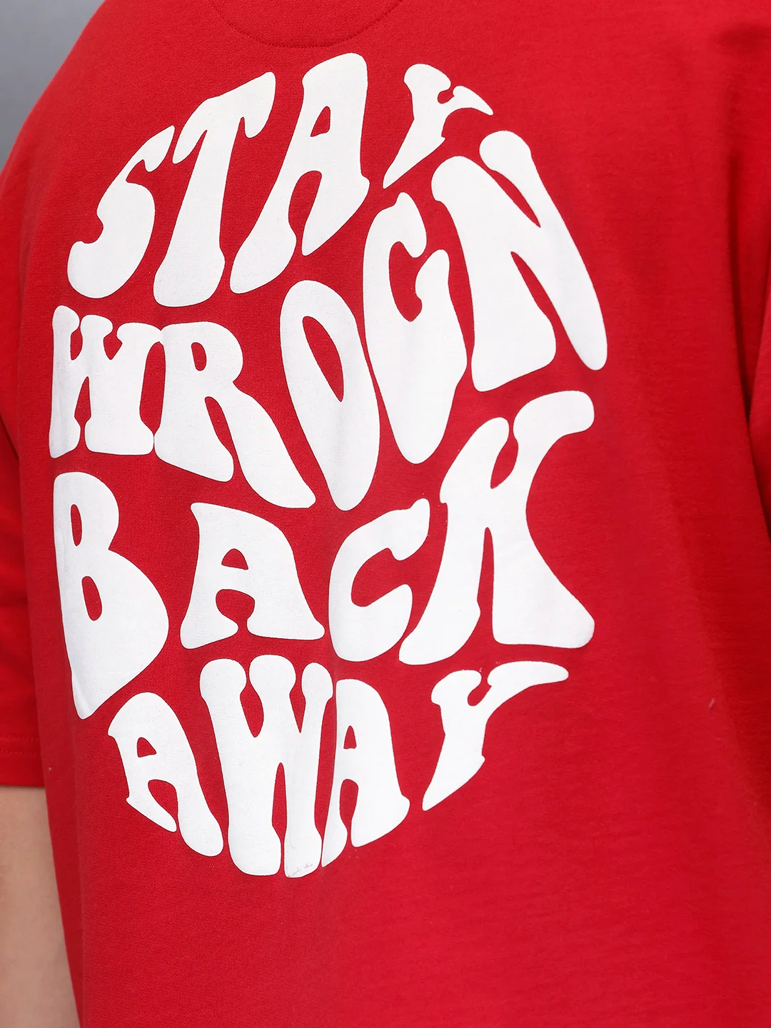 Men's Oversized Tee With Graphic  |  Red - Image 9