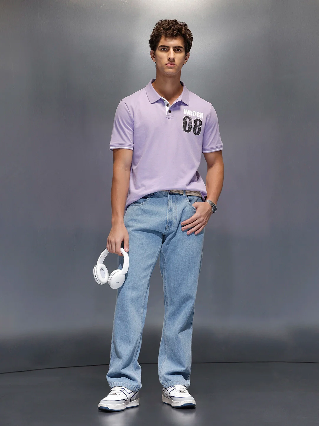 Men's Regular Fit polo tshirt |  Purple - Image 2