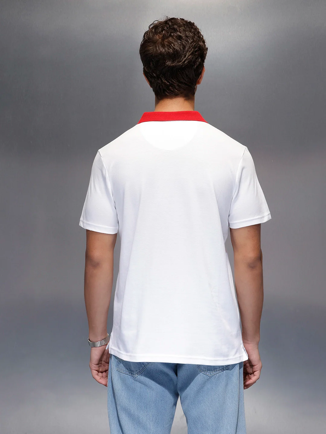 Men's Regular Fit polo tshirt |  White - Image 3