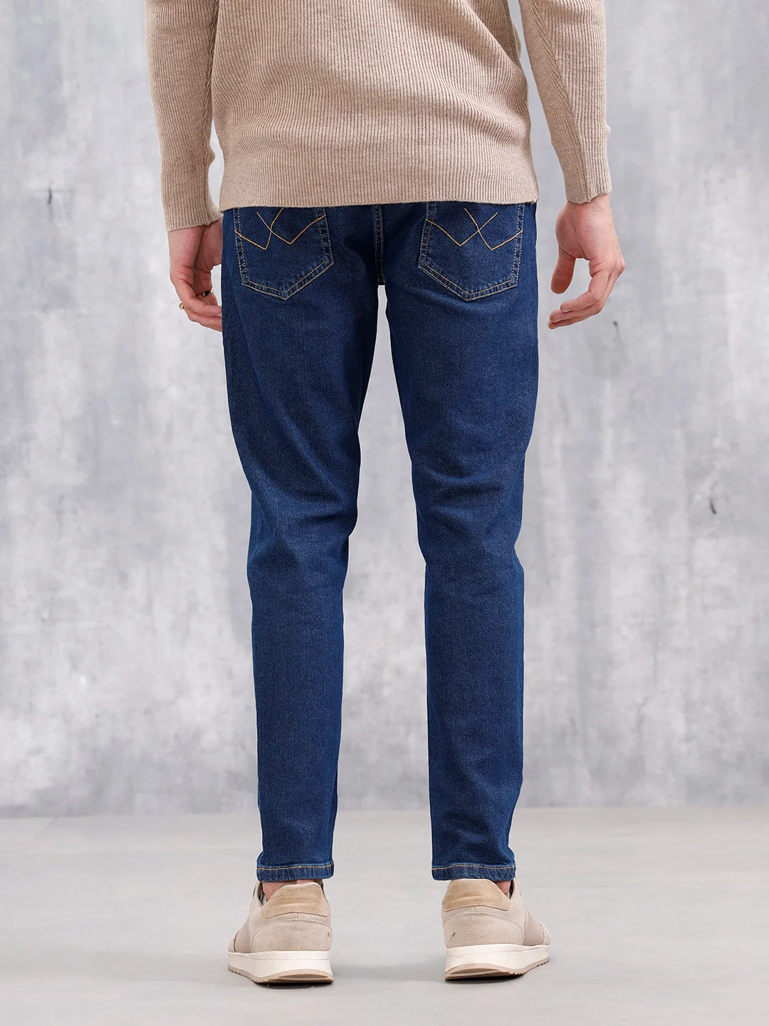 Men's Skinny Crop Casual Jeans | Dark Stone - Image 3
