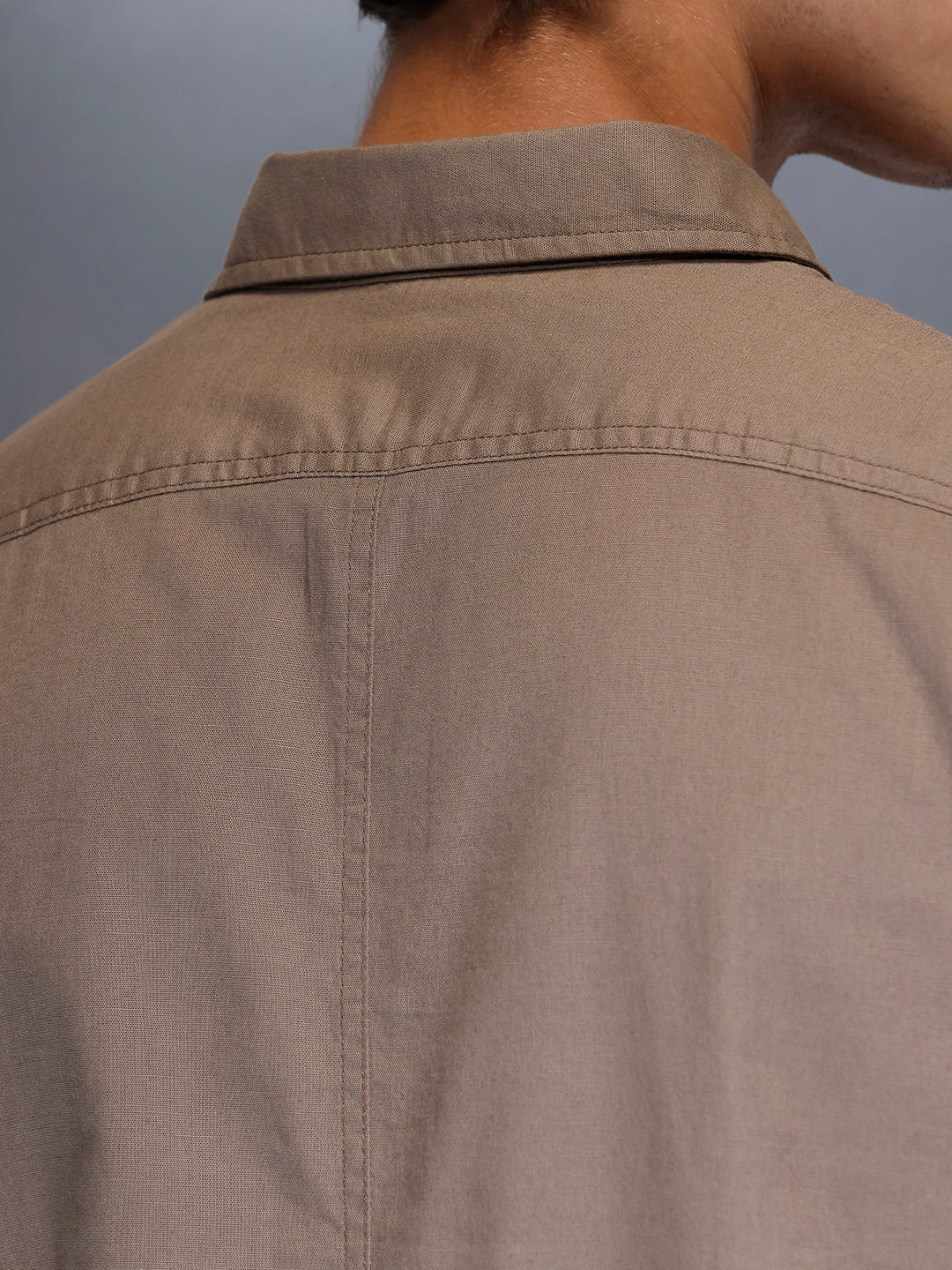 Men's Slim Fit Casual Shirt  |  Dark Grey - Image 5