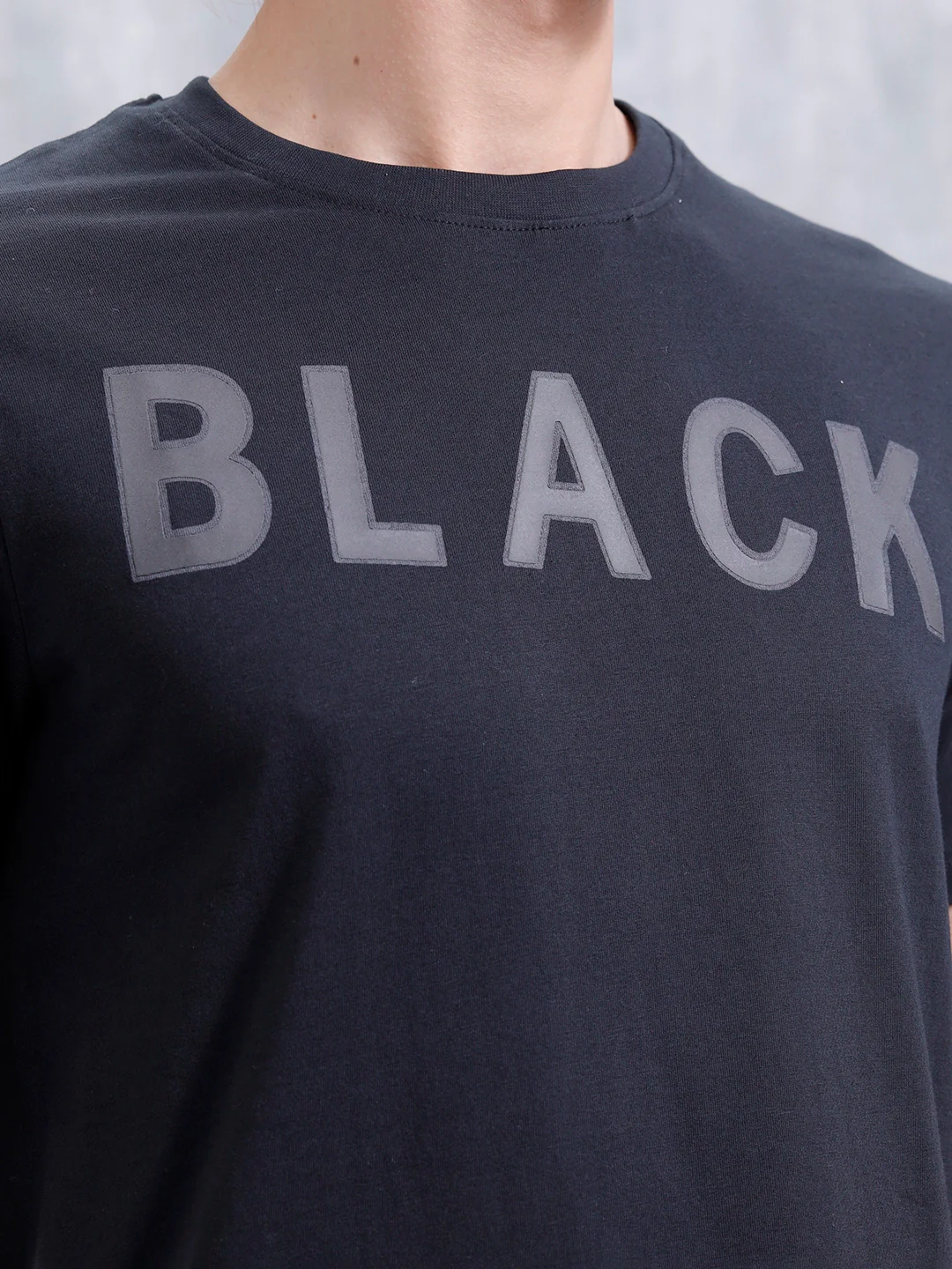 Men's Slim Fit Graphic Printed T-Shirt | Black - Image 5
