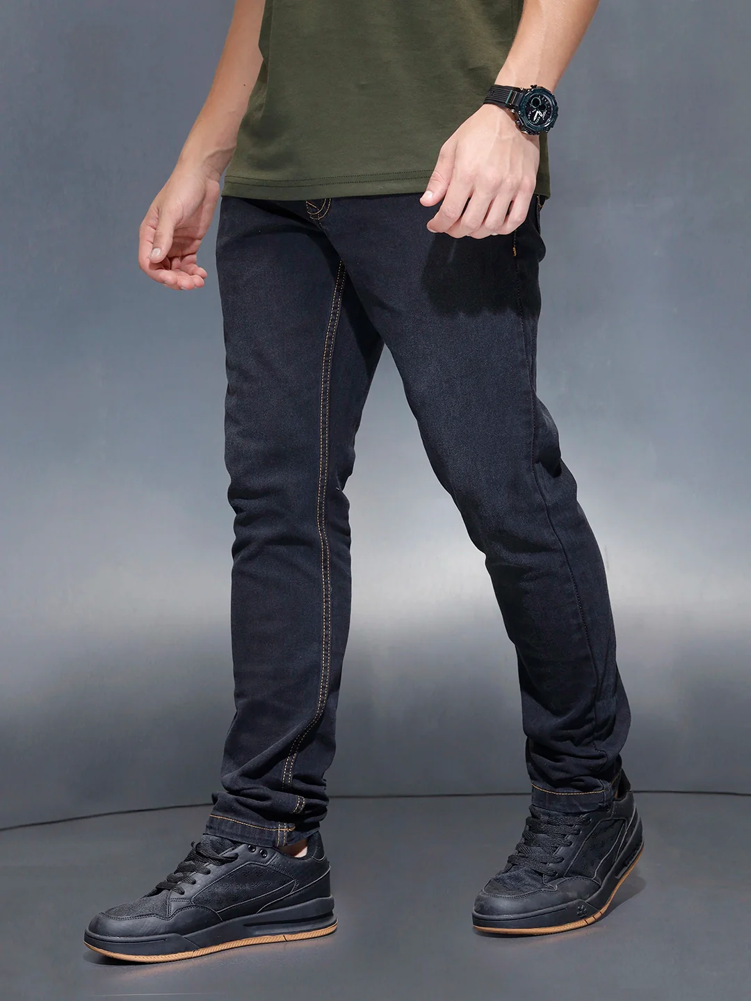 Men's slim fit jeans  | Black - Image 4