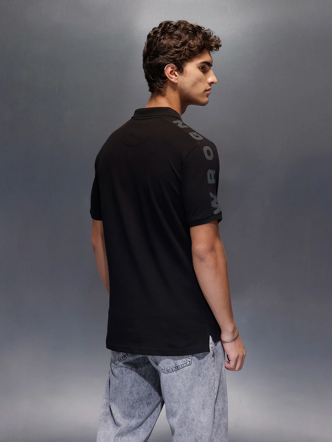 Men's Slim Fit Polo T-Shirt  |  Black - Image 3